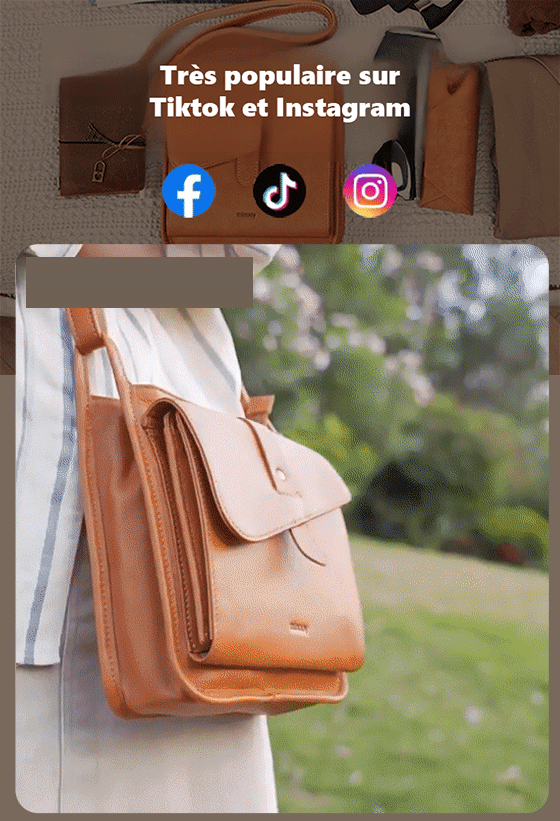 Sac à bandoulière en cuir léger