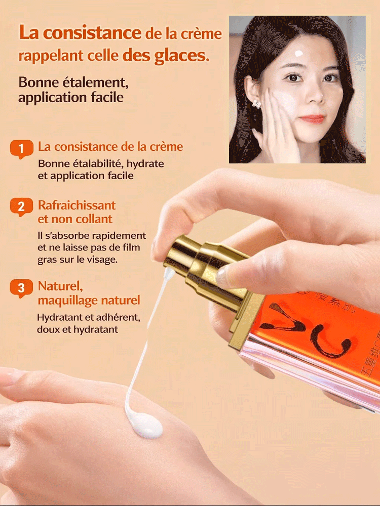 Crème Hydratante Illuminatrice à la Vitamine C 5-en-1, Troisième Génération