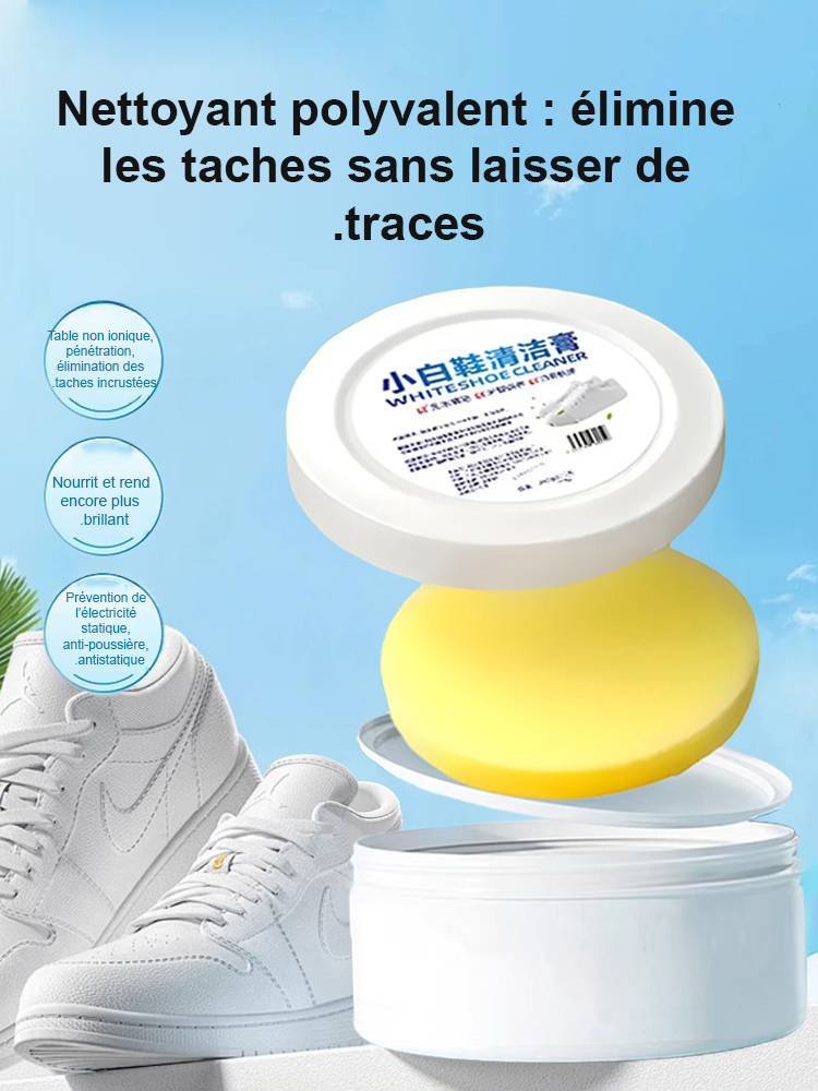 Effaceur de Taches pour Chaussures Blanches, Nettoyage Facile et Rapide