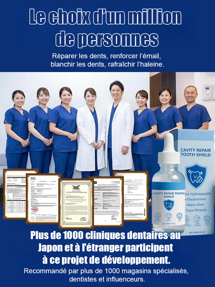 【Recommandé par des dentistes renommés】Gouttes protectrices pour dents à base d'hydroxyapatite
