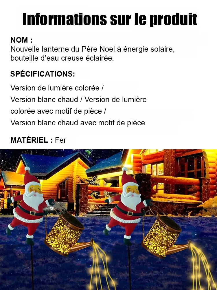 Solar santa courtyard lawn lamp