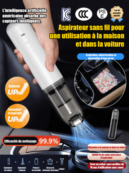 Aspirateur sans fil multifonction 3-en-1 