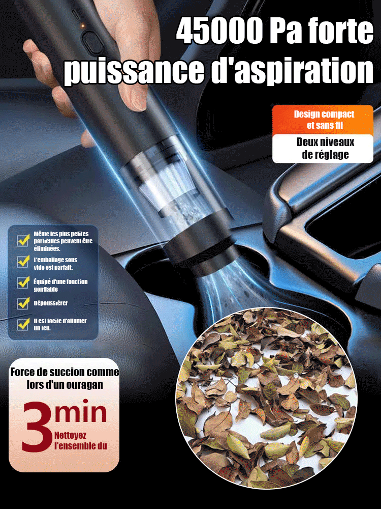 Aspirateur sans fil multifonction 3-en-1 