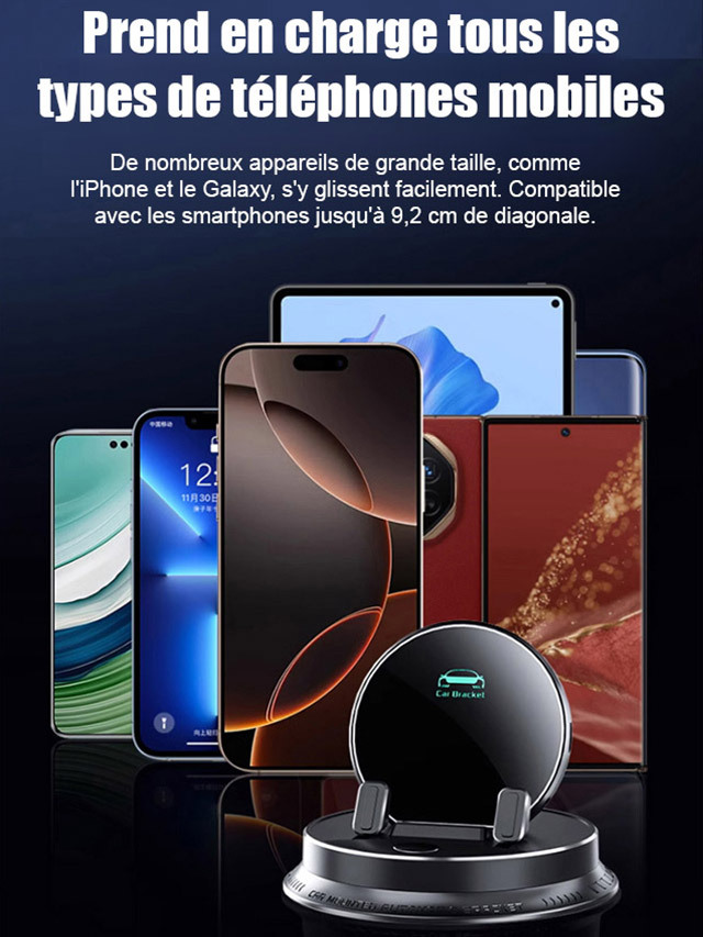 Absolument sans vibrations : même en cas de freinage brusque, votre smartphone reste bien en place.🚗💥📱✅.