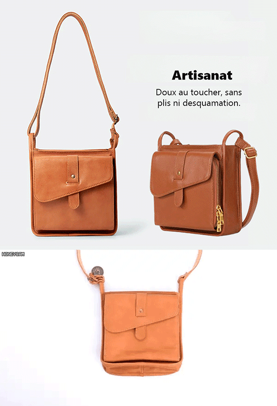 Sac à bandoulière en cuir léger