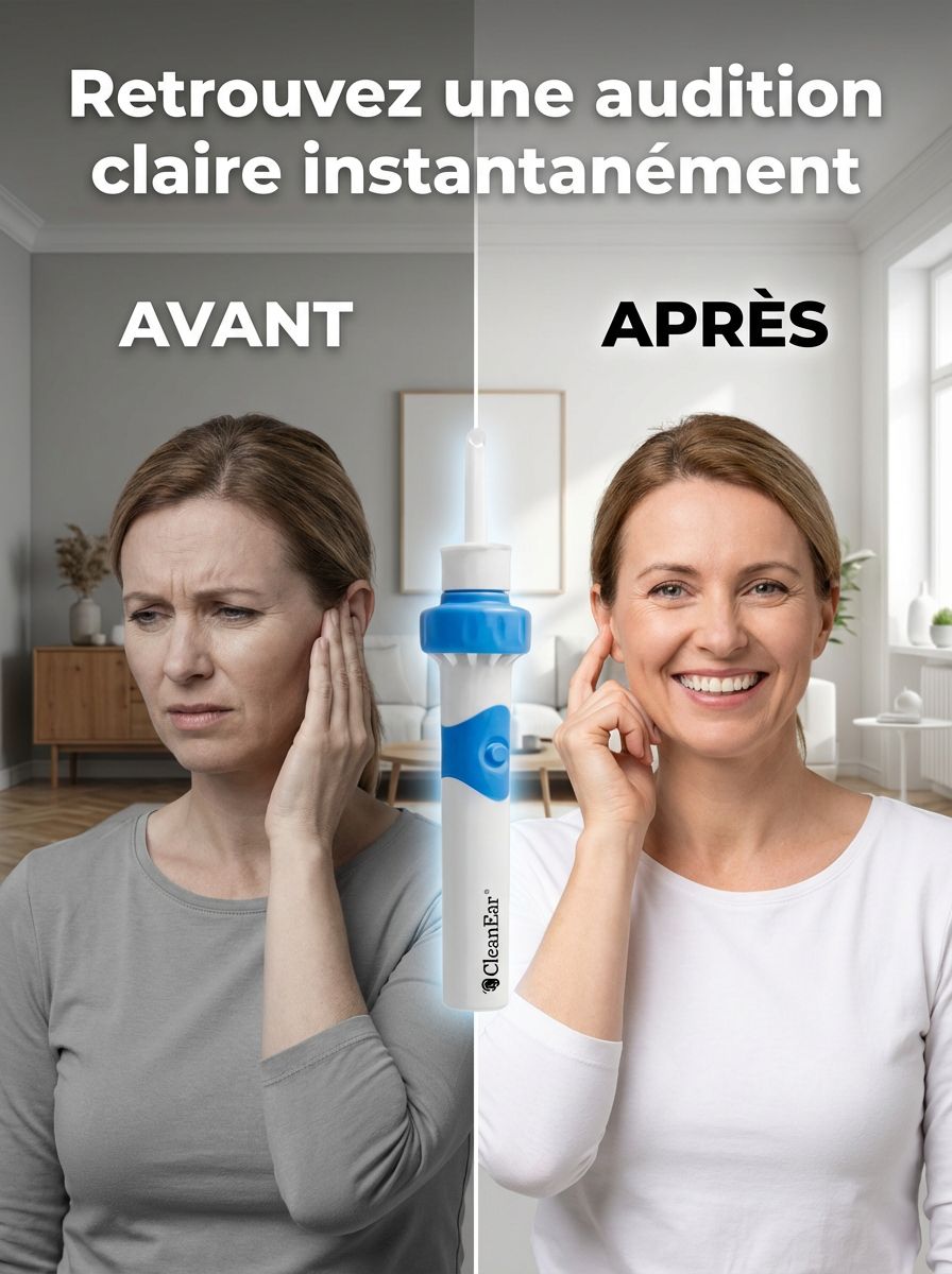  Éliminez jusqu’à 95 % du cérumen grâce à une aspiration douce et contrôlée en 60 sec chrono 