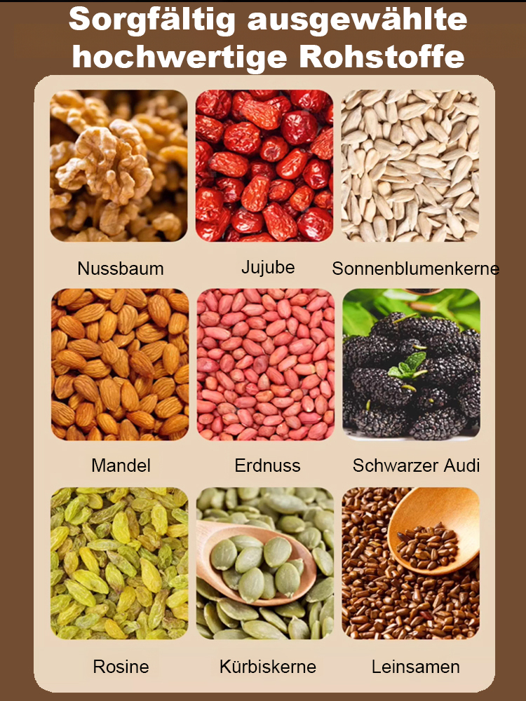 Premium Handgemachter Nuss-Mix-Riegel | Pure Energie & Ohne Zuckerzusatz 🌰