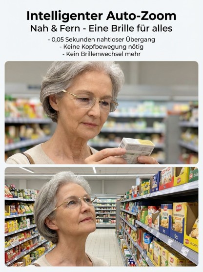🔥Direkt vom Hersteller-Paleni • Intelligente Zoom-Brille mit Blaulichtschutz für Alterssichtigkeit
