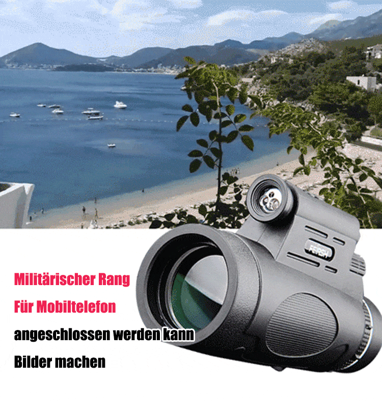 Handykamera-Teleskop mit Licht