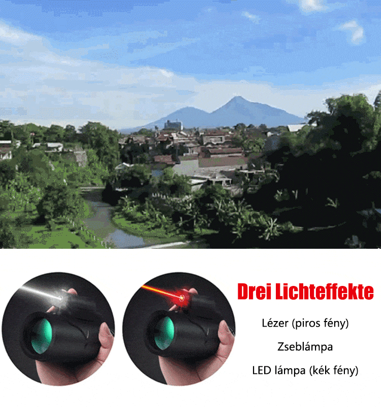 Handykamera-Teleskop mit Licht