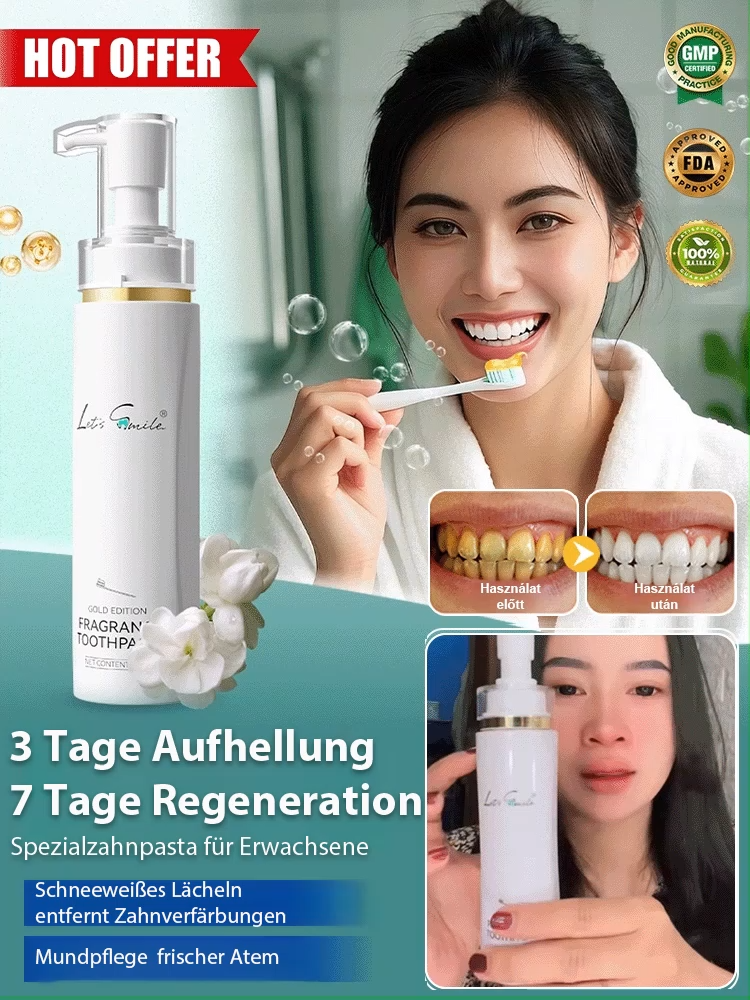 【3 Tage Aufhellung, 7 Tage Reparatur】Spezialisierte Zahnpasta für Erwachsene