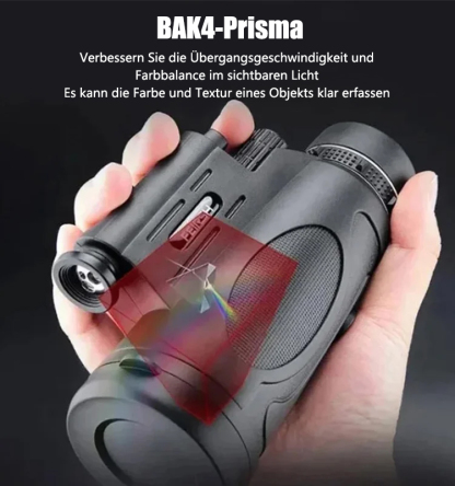 Handykamera-Teleskop mit Licht