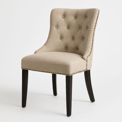 Spisestol lin beige skumpute trebein-havremoderne