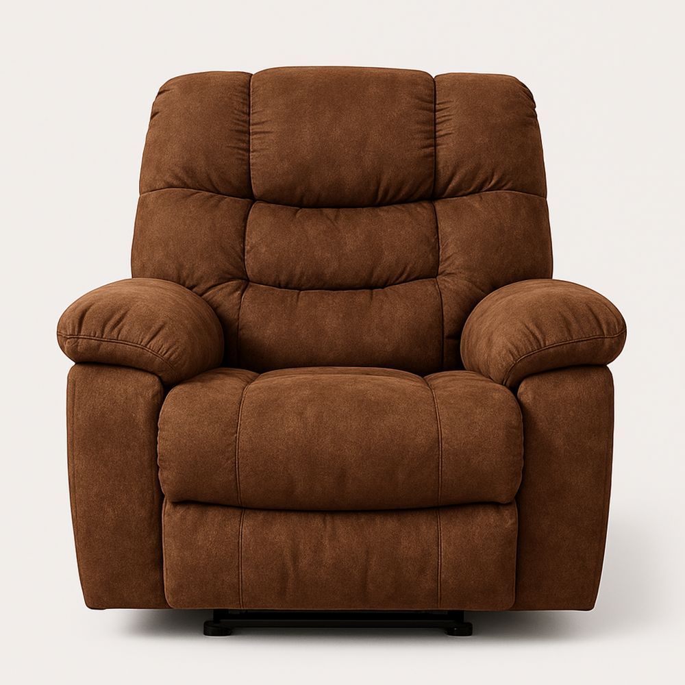 Lenestol i mikrofiber brun 100x85x95 cm-havremoderne