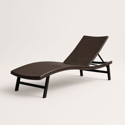 Solstol i Plast Rattan Brun med Stålramme-havremoderne