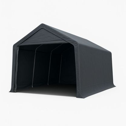 Utendørs garasjetelt stålramme grå 300x600x240 cm-havremoderne