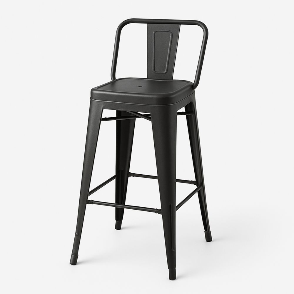 Metall barstol Svart høyde 75 cm-havremoderne