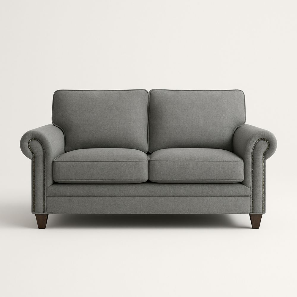 Grå Stoff To-seters Sofa 200x90x85 cm-havremoderne
