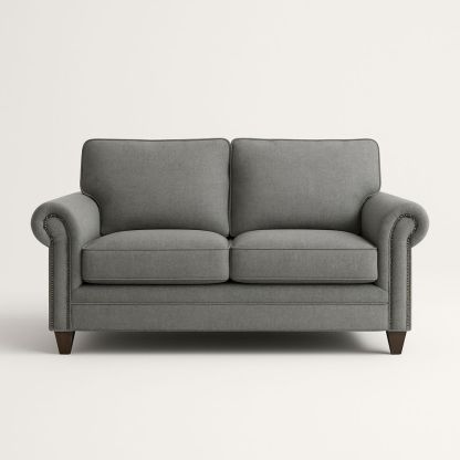 Grå Stoff To-seters Sofa 200x90x85 cm-havremoderne