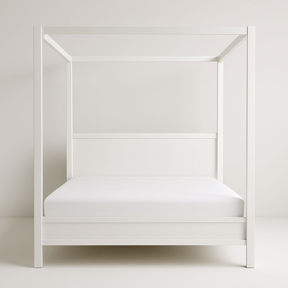 Metall himmelseng hvit 200x150x200 cm-havremoderne