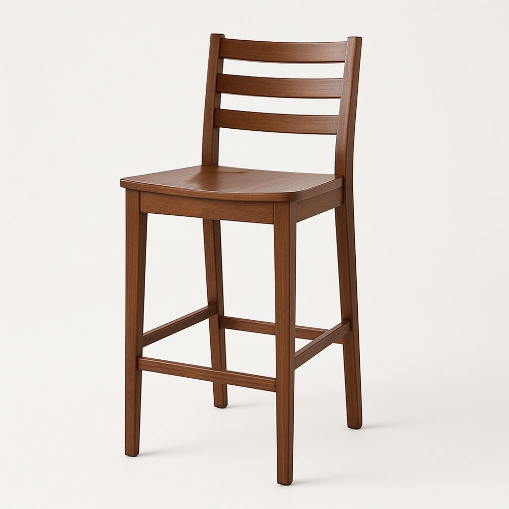 Barkrakk i tre brun 104 cm setehøyde 74 cm bredde 43 cm dybde 56 cm-havremoderne