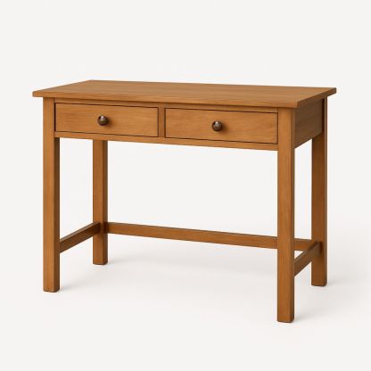 Skrivebord i tre med to skuffer 100x50x75 cm-havremoderne