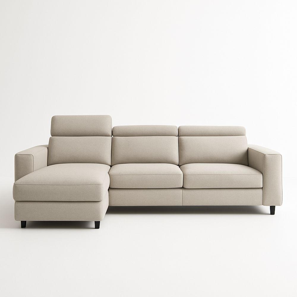 Hjørnesofa stoff beige L284xB174xH80 cm-havremoderne