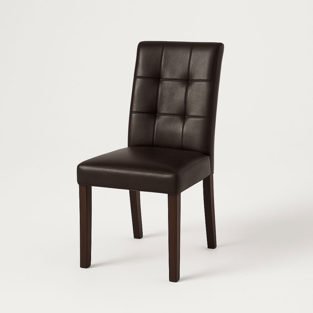 Spisestuestol i PU-lær Mørk Brun 47x52x96 cm-havremoderne