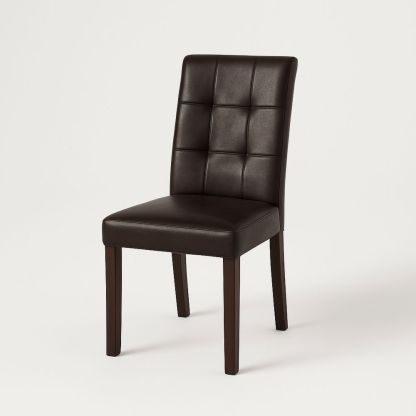 Spisestuestol i PU-lær Mørk Brun 47x52x96 cm-havremoderne