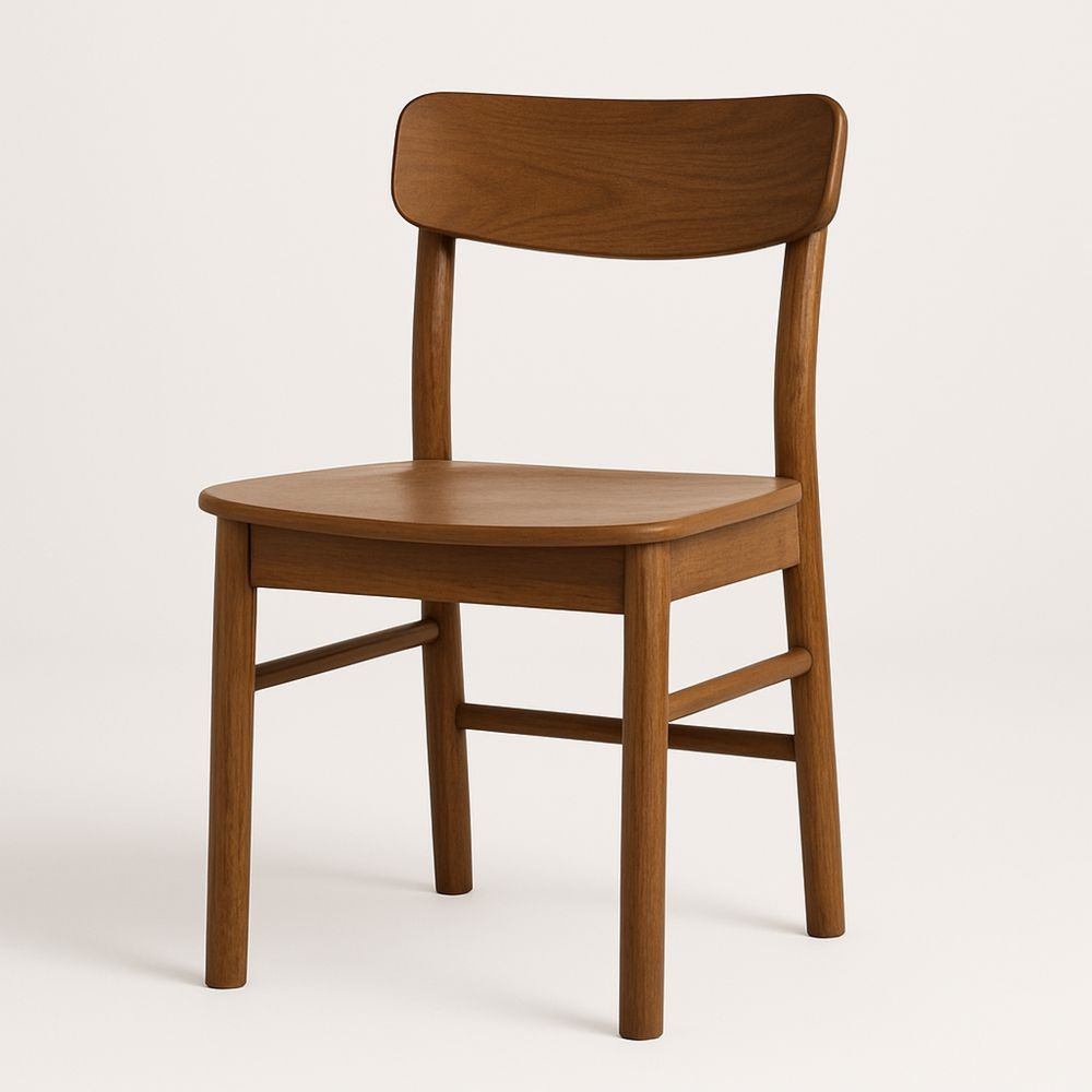 Spisestol i brun massivtre 45x50x80 cm-havremoderne