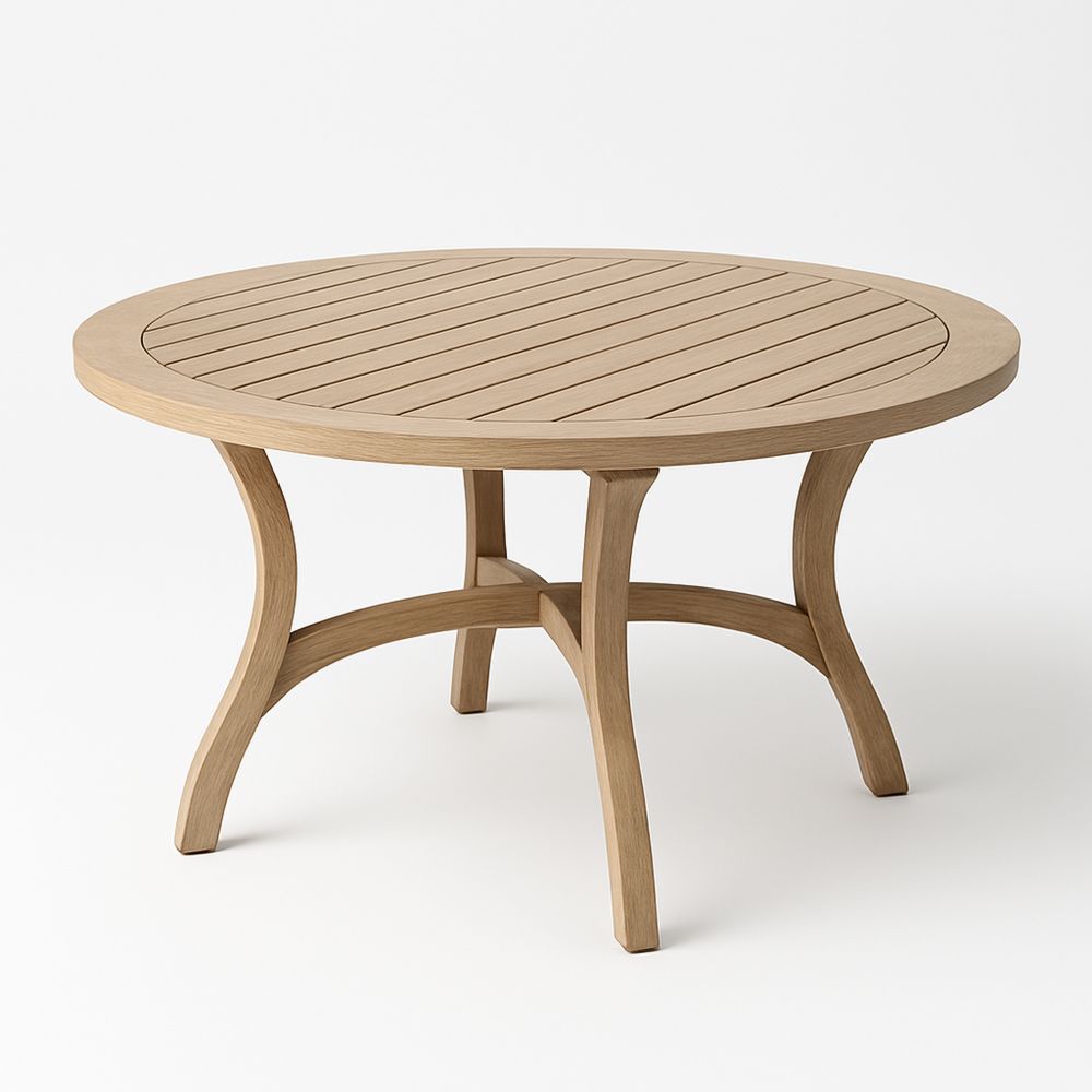 Rundt spisebord i eik natur 120 cm-havremoderne