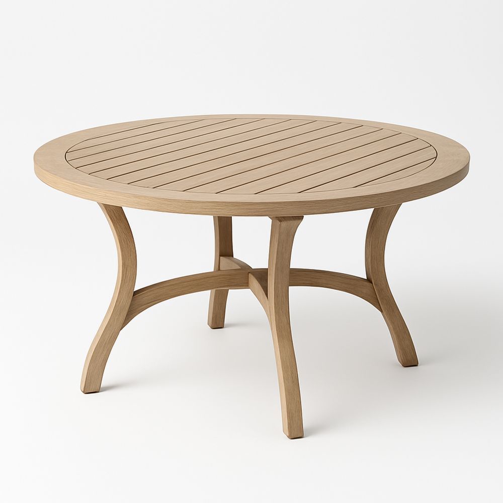 Rundt spisebord i eik natur 120 cm-havremoderne