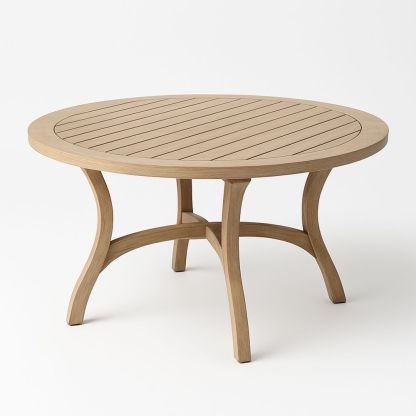 Rundt spisebord i eik natur 120 cm-havremoderne