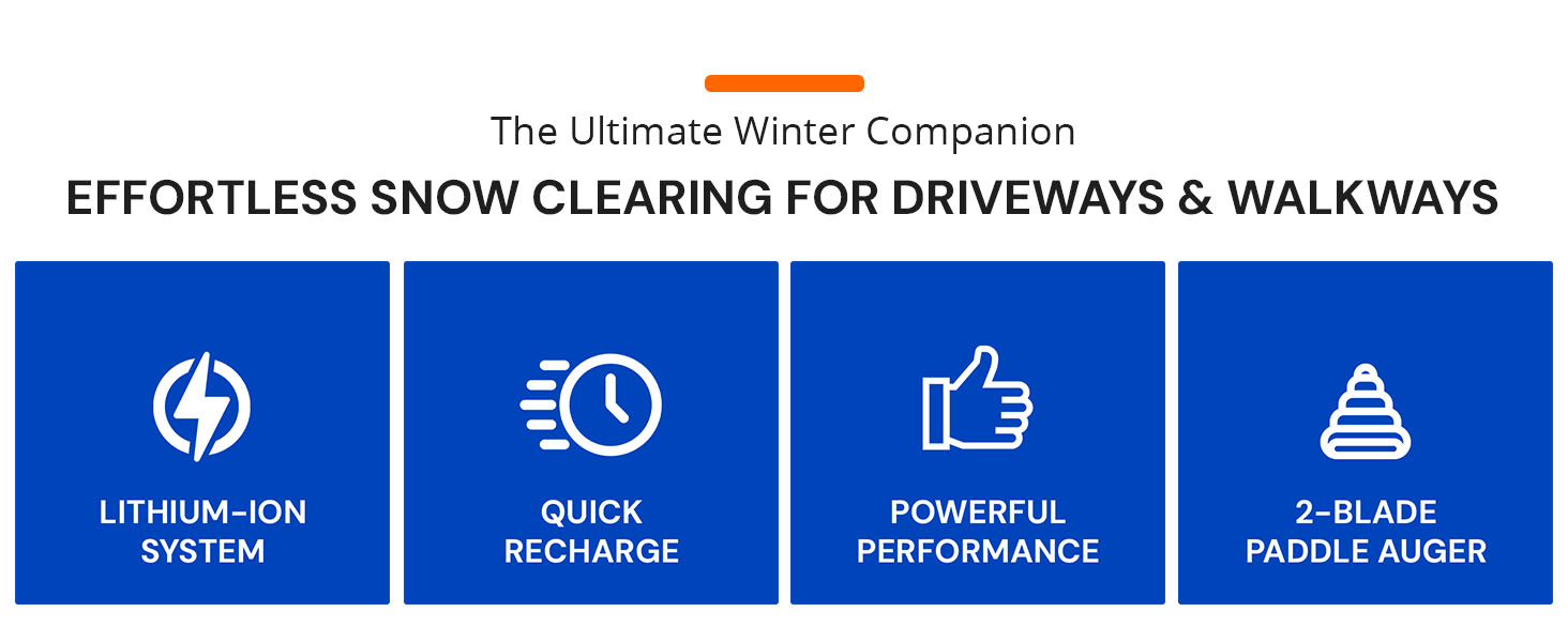 Snow Joe IONMAX 24-Volt Cordless Battery-Powered Snow Shovel Bundle, 13-In, Blue