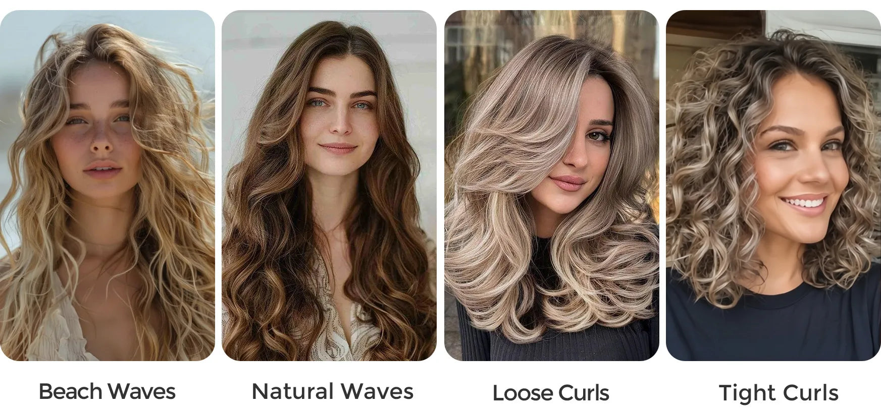 TYMO CURLPRO PLUS automatic ceramic curlers create beach waves to tight curls.