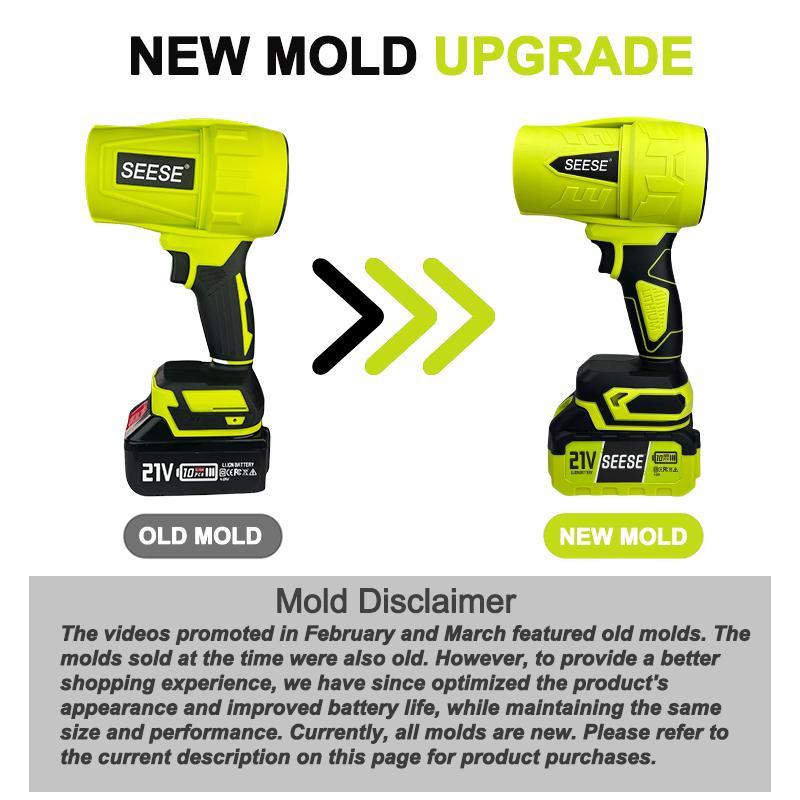 SEESE Turbo Jet Blower,Leaf Blower, Violent Turbo Fan, Pure Copper Motor,Car Drying After Wash, Handheld Snow Blower,Cordless Turbo Power Air Duster,Home Improve,Garden Mainte Perfect Christmas & New Year Gift Idea