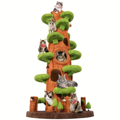 🔥Clearance discount last 1% stock🔥 🐱 Oversized Luxury Cat Tree Tower for Multi-Cat Homes