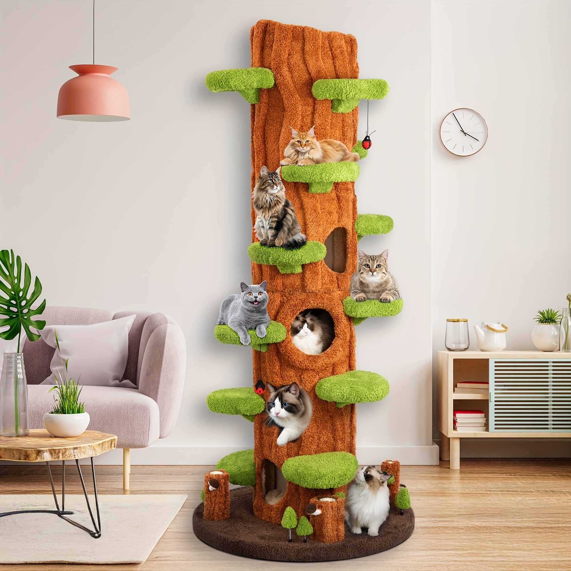 🔥Clearance discount last 1% stock🔥 🐱 Oversized Luxury Cat Tree Tower for Multi-Cat Homes