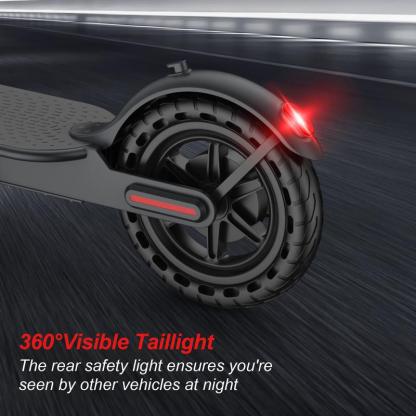 Electric Scooter – 19 MPH Max Speed, with Seat and Luggage Box, 8.5" Honeycomb Solid Tires, 350W Motor, 12 Miles Range, Foldable Design, Dual Braking System & App Control