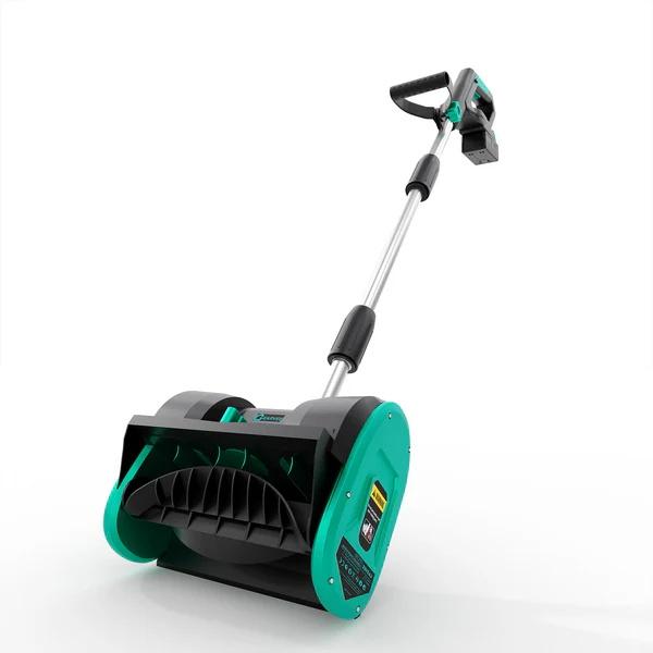 【Battery or Wired  】GARVEE 20V 12-Inch Cordless Brushless Electric Snow Shovel with 4.0Ah Battery，16.5ft Snow Throwing Distance, 4.7in Cleaning Depth for Driveway & Steps