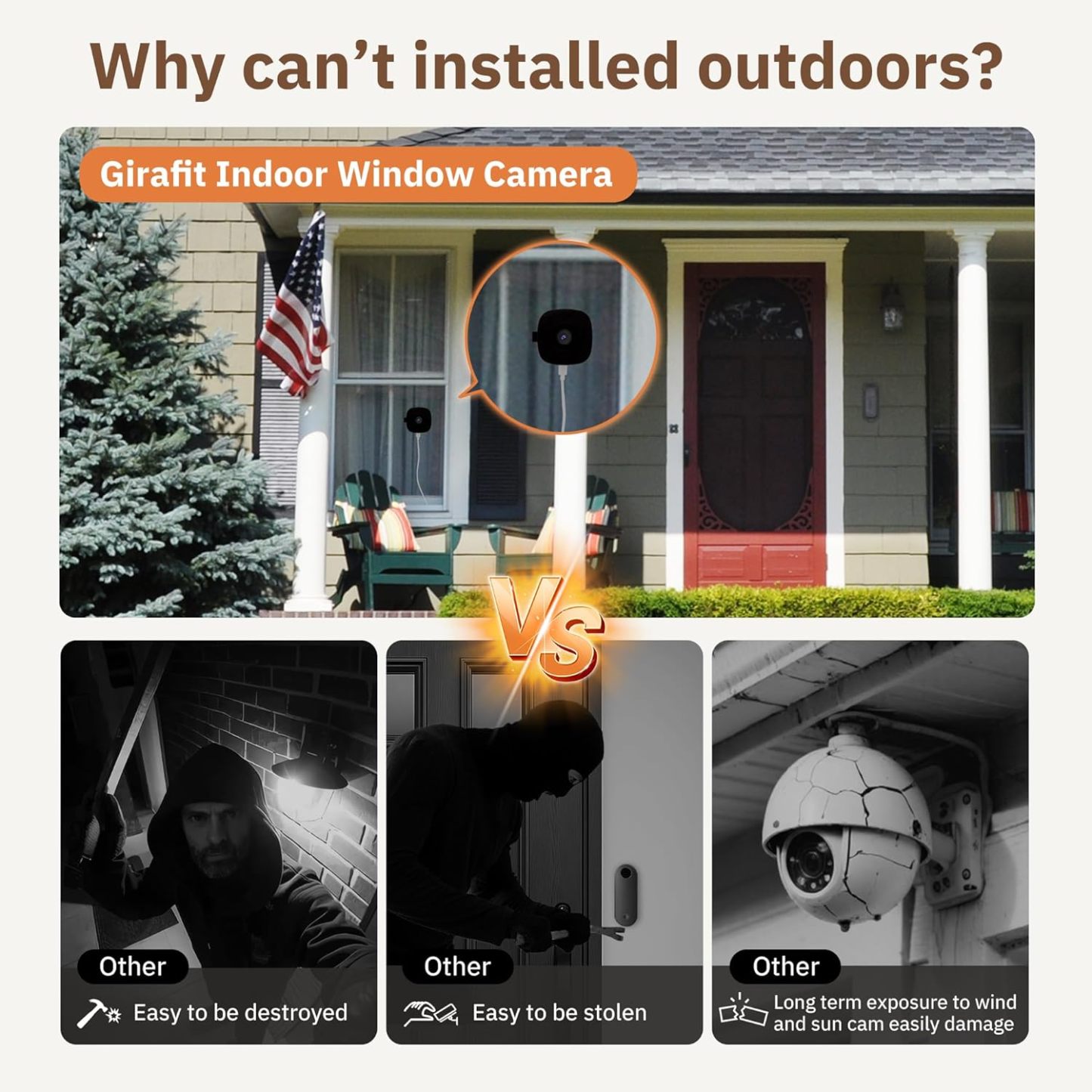 3MP 2K Window Camera,2.4GHz & 5GHz WiFi Indoor Cameras