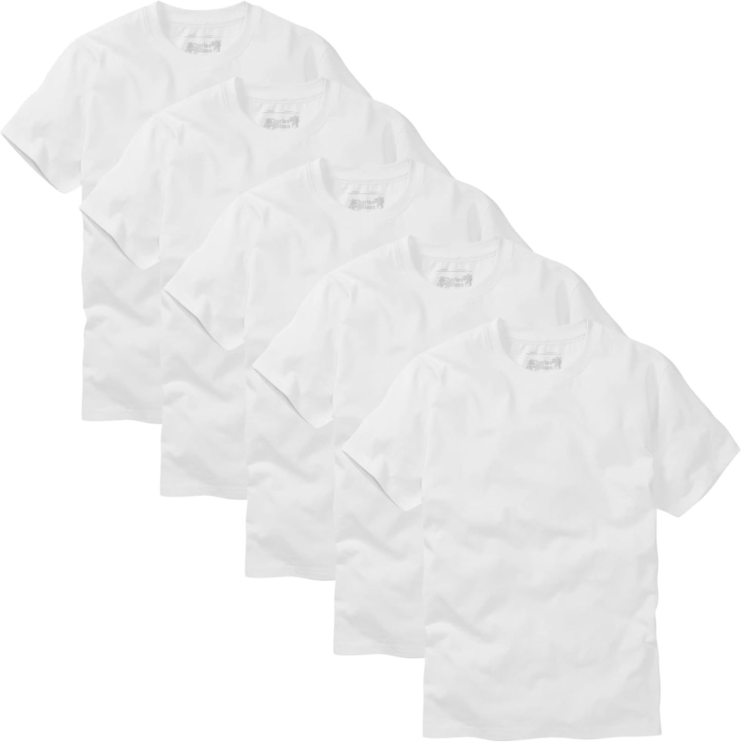 Charles Wilson Men's 5 Pack Crew Neck T-Shirt