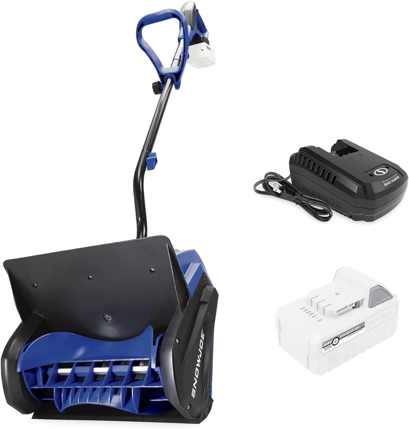Snow Joe 24V Cordless Electric Snow Shovel Kit w/ Cover & Scraper, 13" Clearing Path, 400W Motor - Heavy-Duty Snow & Ice Removal for Driveway & Walkway, 24V-SS13-TV1