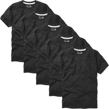 Charles Wilson Men's 5 Pack Crew Neck T-Shirt