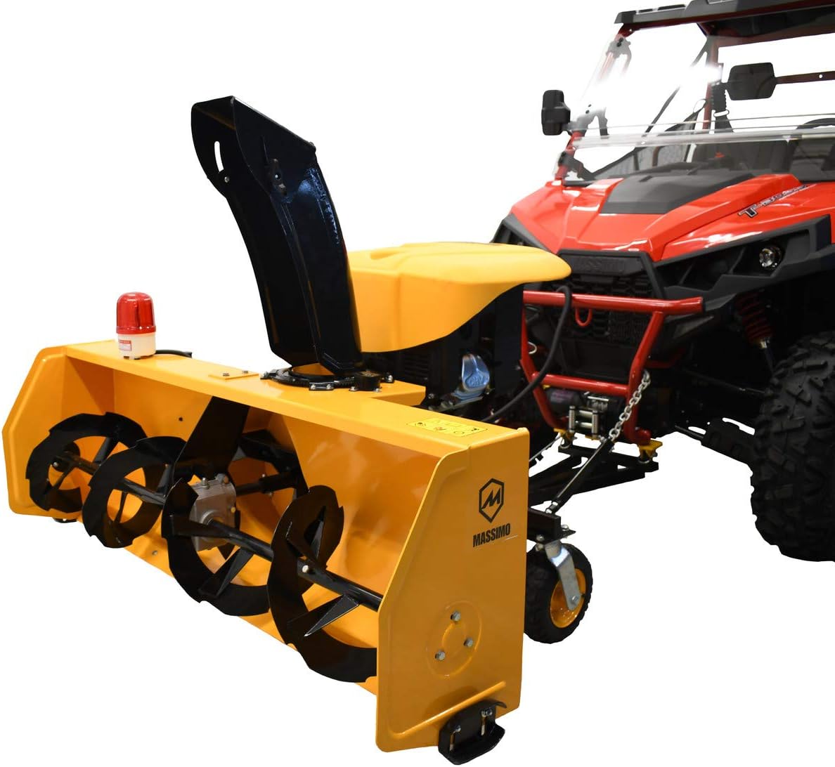 M Massimo Motor 60" Wide 420cc Gas Engine, Electric Start, 2-Stage Self Propelled Snow Blower Attachment (UTV/ATV Not Included)