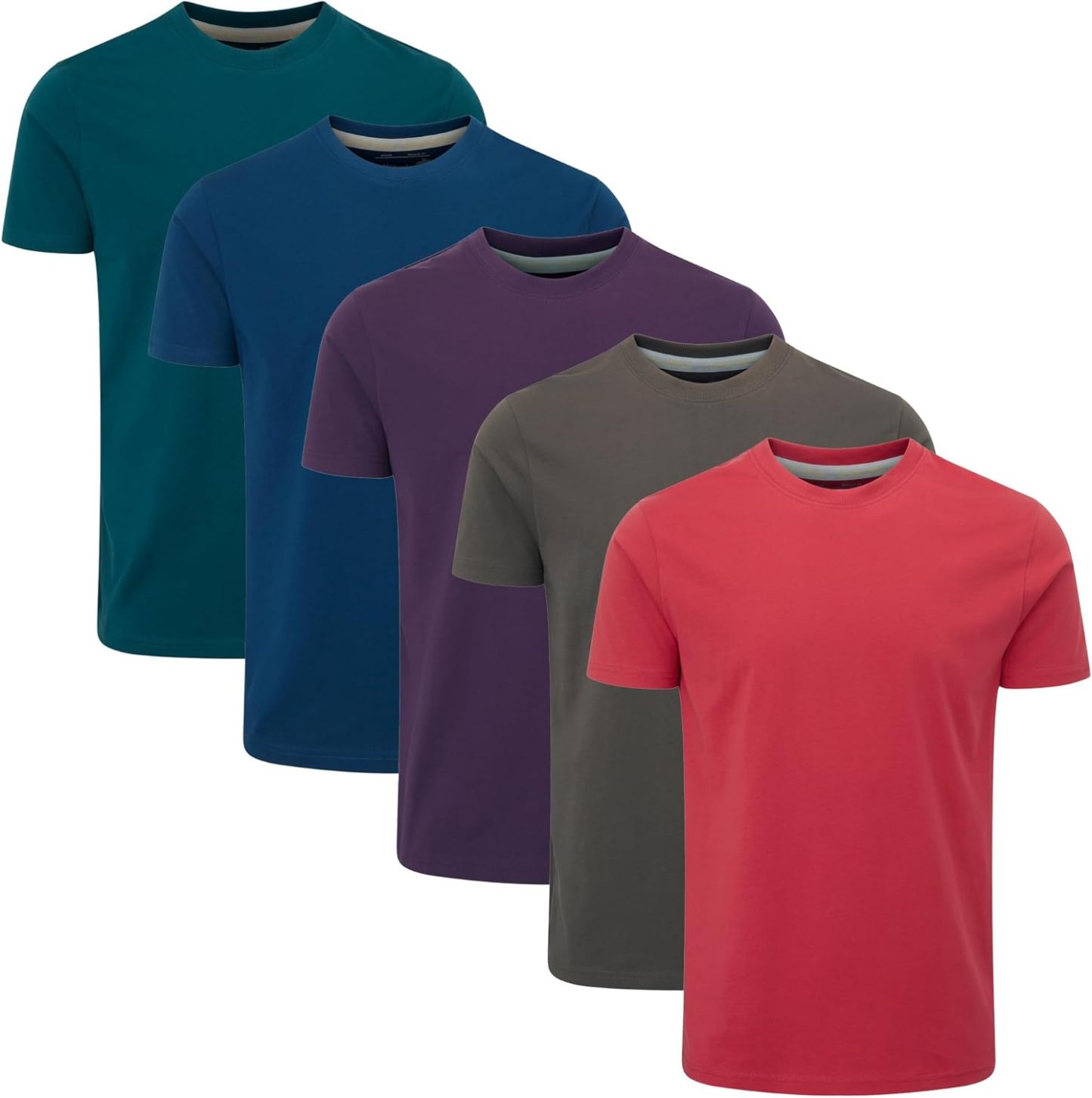 Charles Wilson Men's 5 Pack Crew Neck T-Shirt