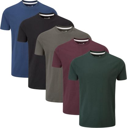 Charles Wilson Men's 5 Pack Crew Neck T-Shirt