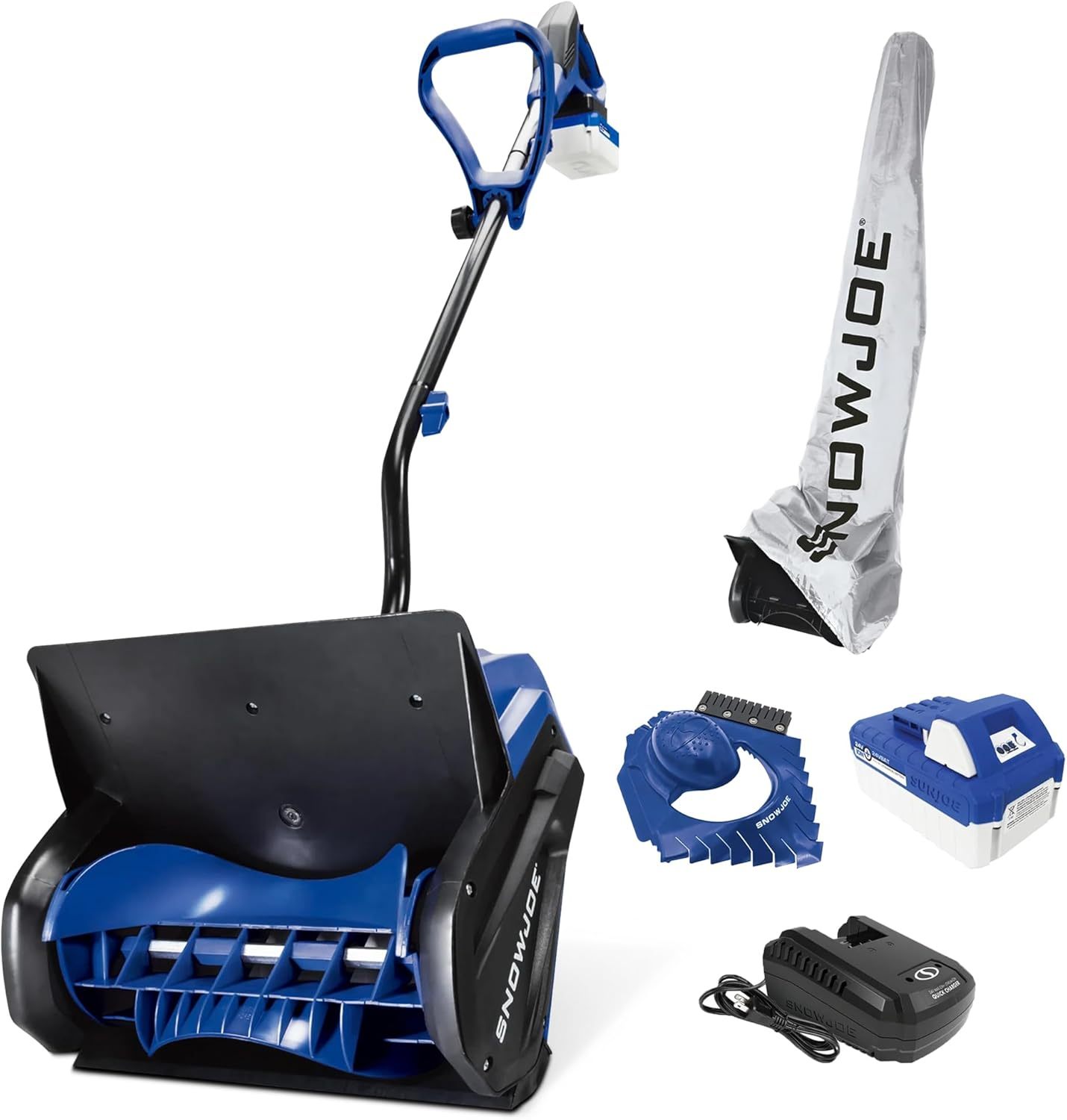 Snow Joe 24V Cordless Electric Snow Shovel Kit w/ Cover & Scraper, 13" Clearing Path, 400W Motor - Heavy-Duty Snow & Ice Removal for Driveway & Walkway, 24V-SS13-TV1