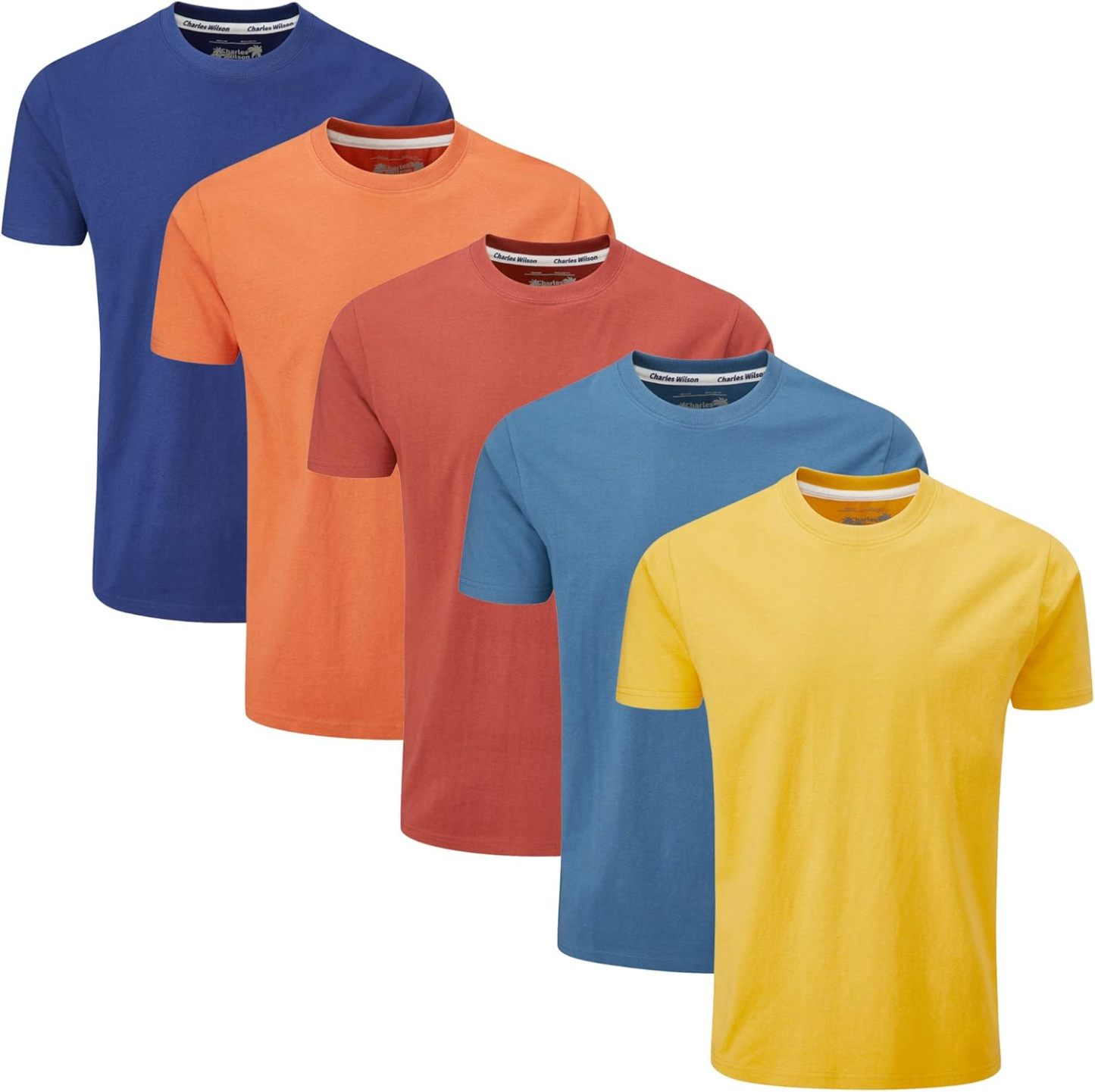 Charles Wilson Men's 5 Pack Crew Neck T-Shirt