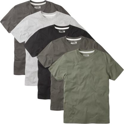 Charles Wilson Men's 5 Pack Crew Neck T-Shirt